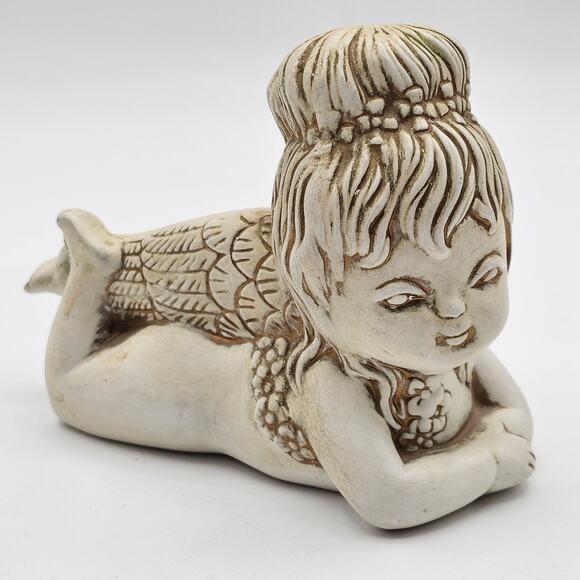 Vintage White and Gold Porcelain Angel Figurines - Cherub Decor Accents - Set/2 - Picture 2 of 10